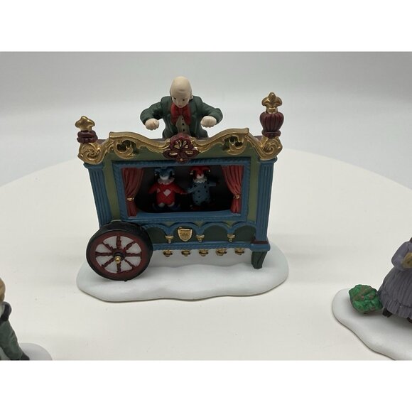 Dept. 56 Heritage Collection "The Old Puppeteer" Set of 3 Porcelain Accessories - Picture 6 of 9